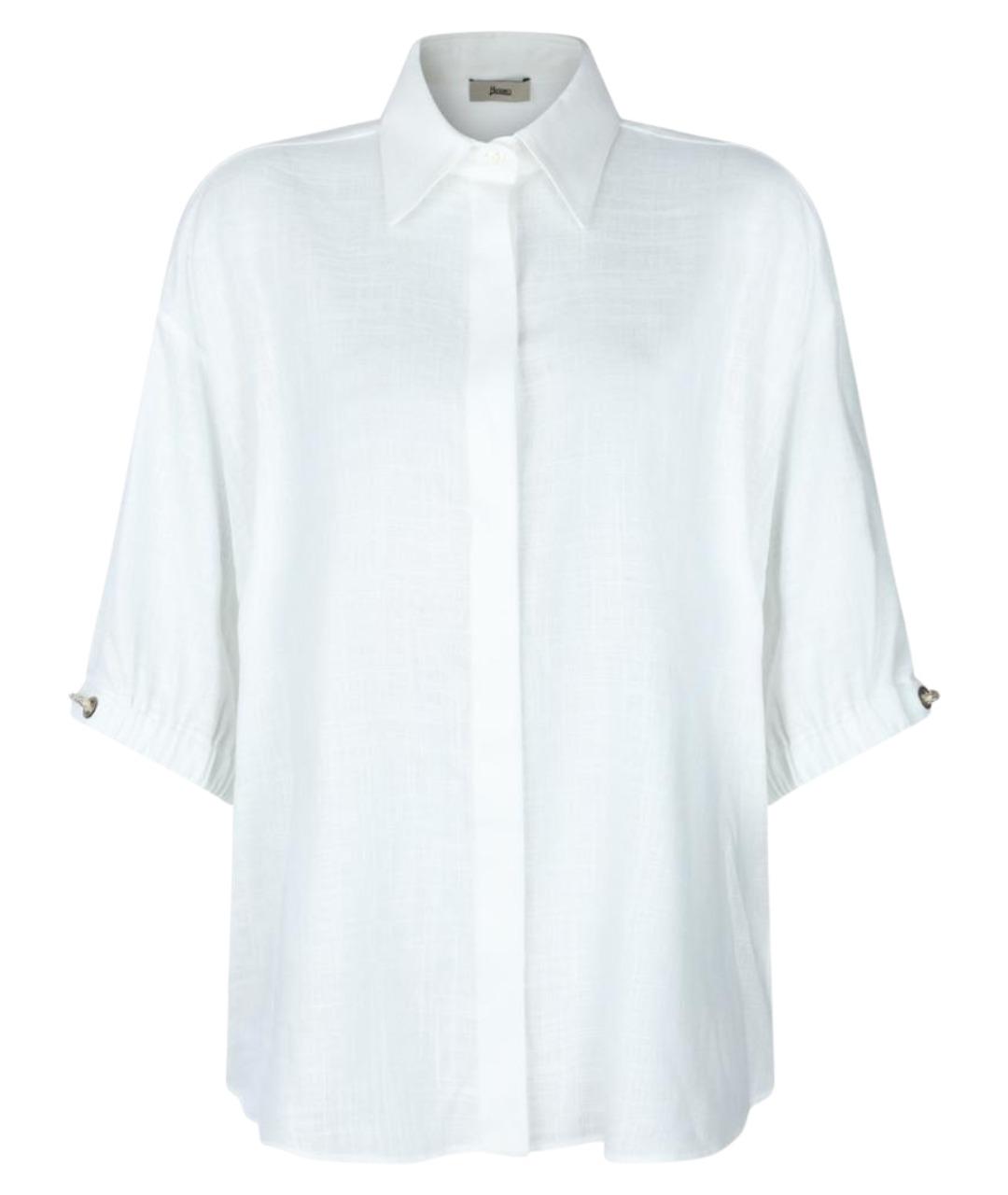 HERNO Белая вискозная рубашка, фото 1
