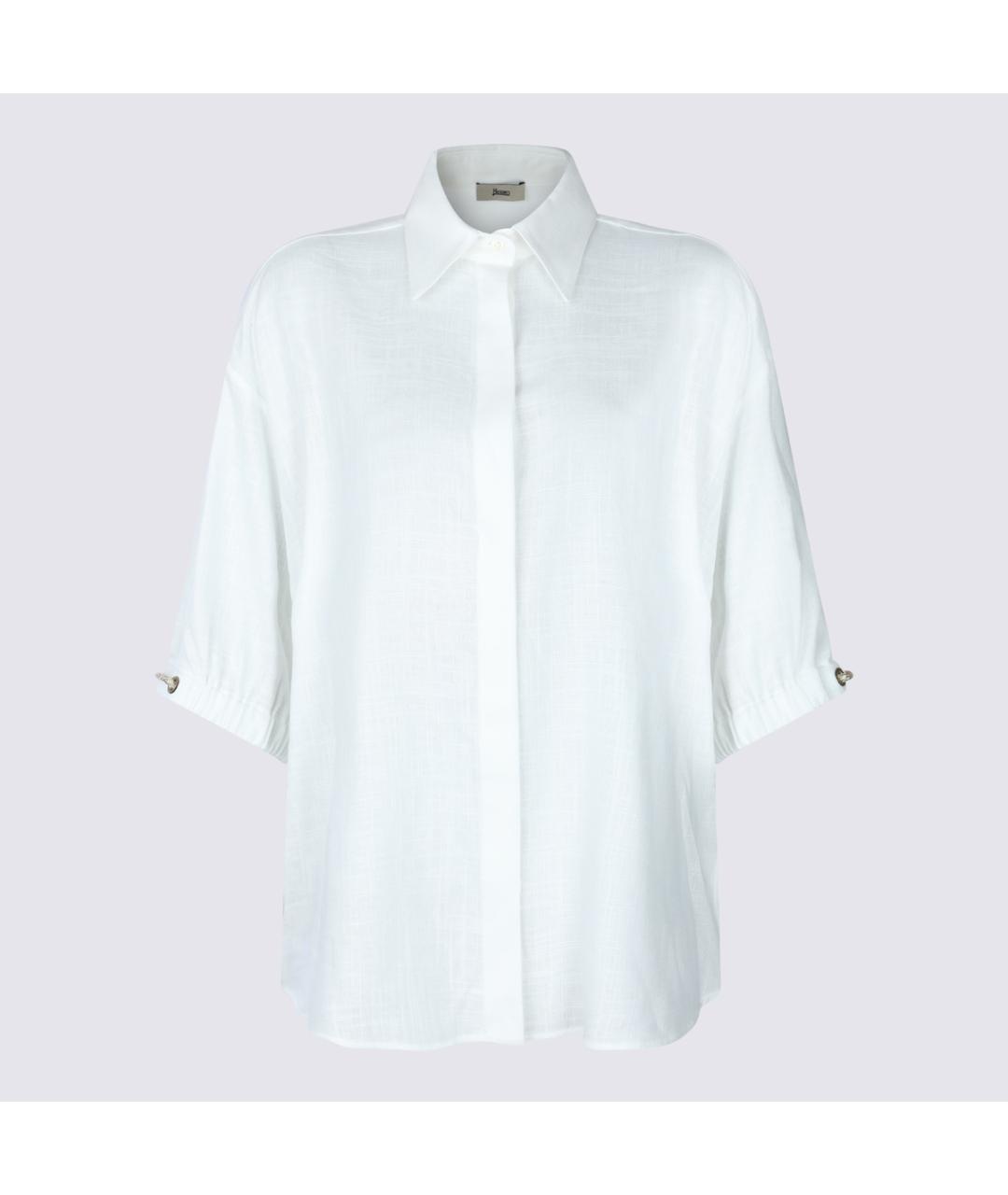 HERNO Белая вискозная рубашка, фото 2