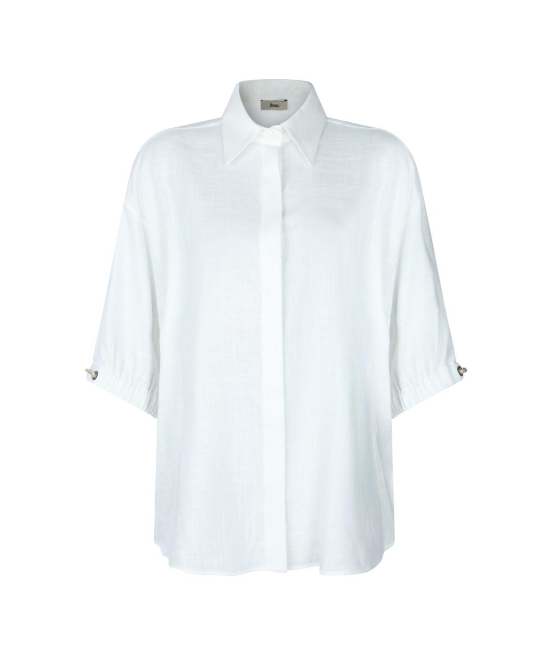 HERNO Белая вискозная рубашка, фото 9