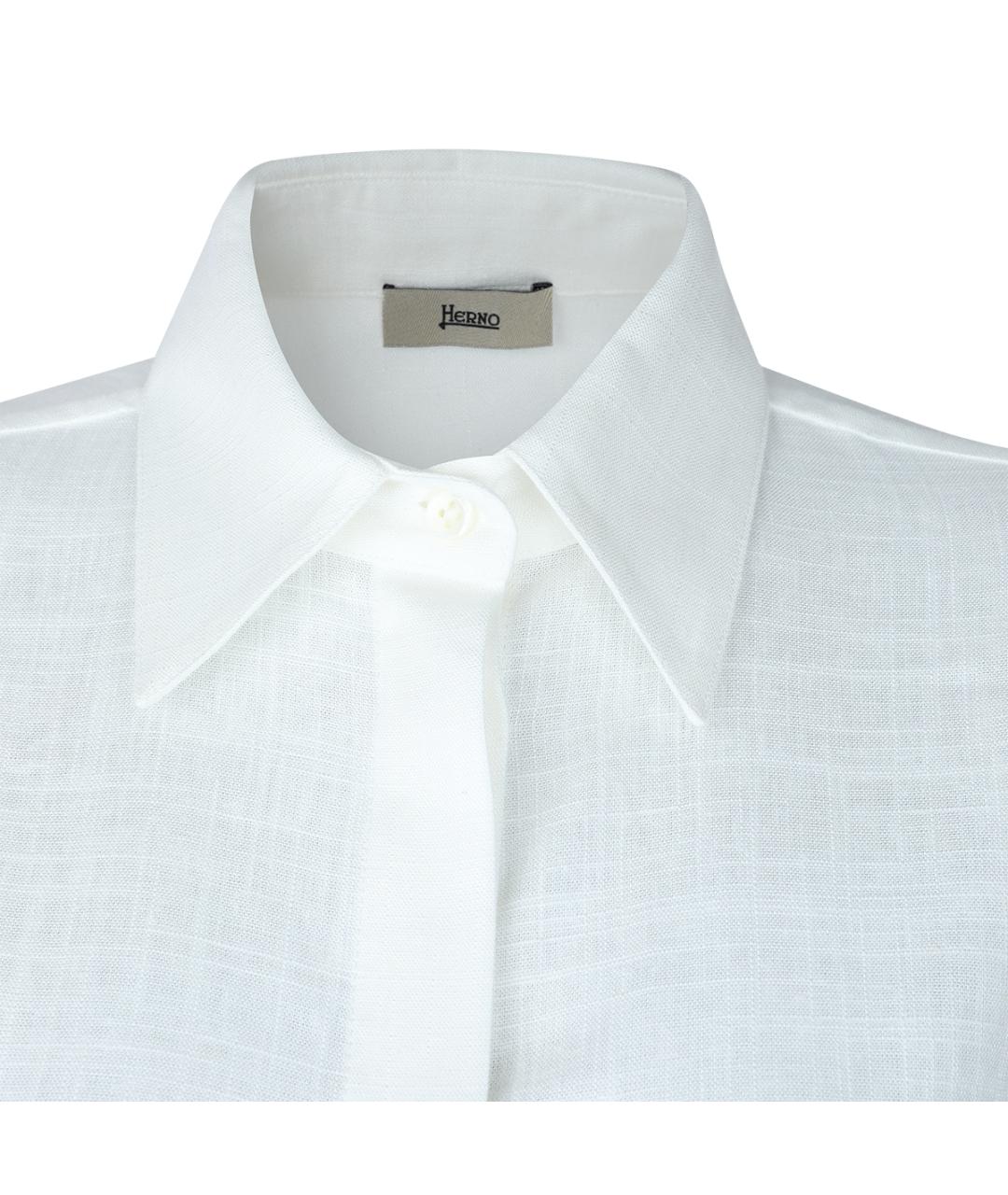 HERNO Белая вискозная рубашка, фото 6