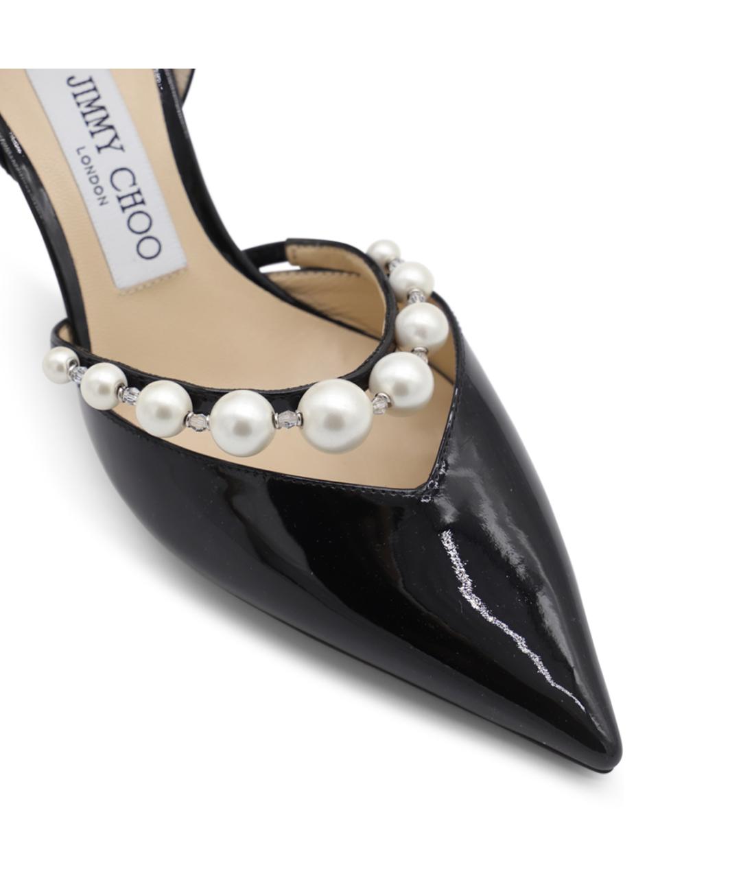 JIMMY CHOO Черные кожаные туфли, фото 4