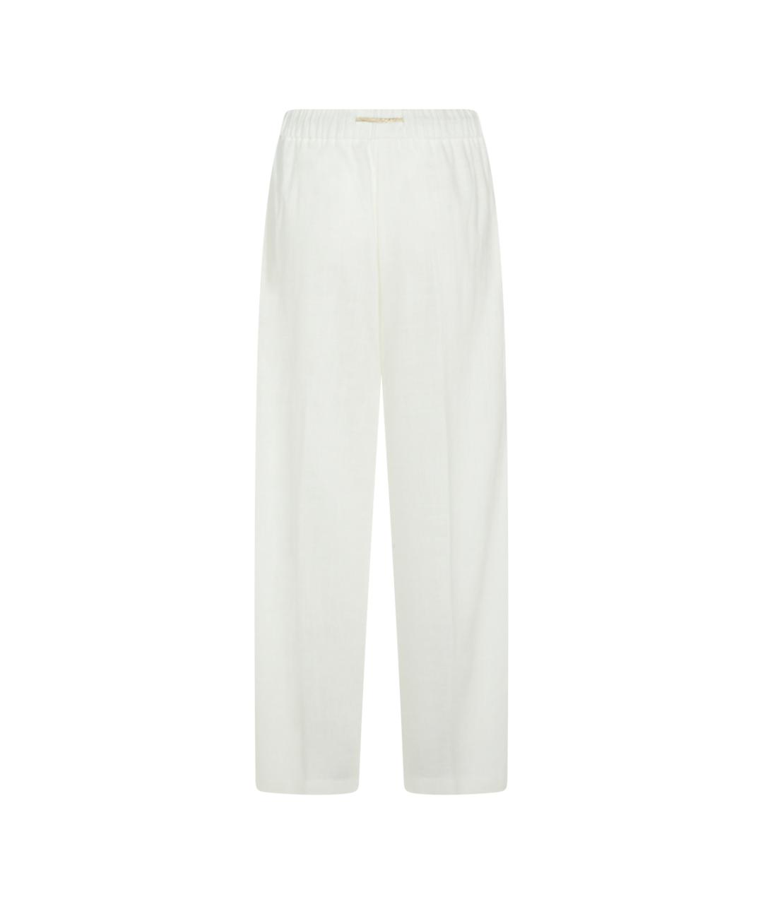 HERNO Белые вискозные прямые брюки, фото 2