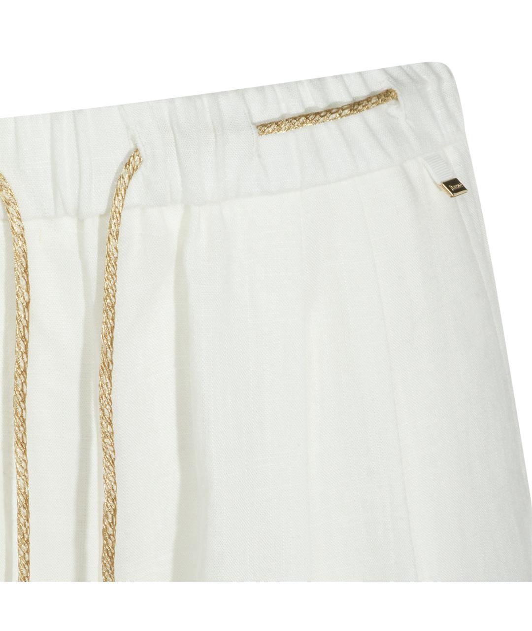 HERNO Белые вискозные прямые брюки, фото 3