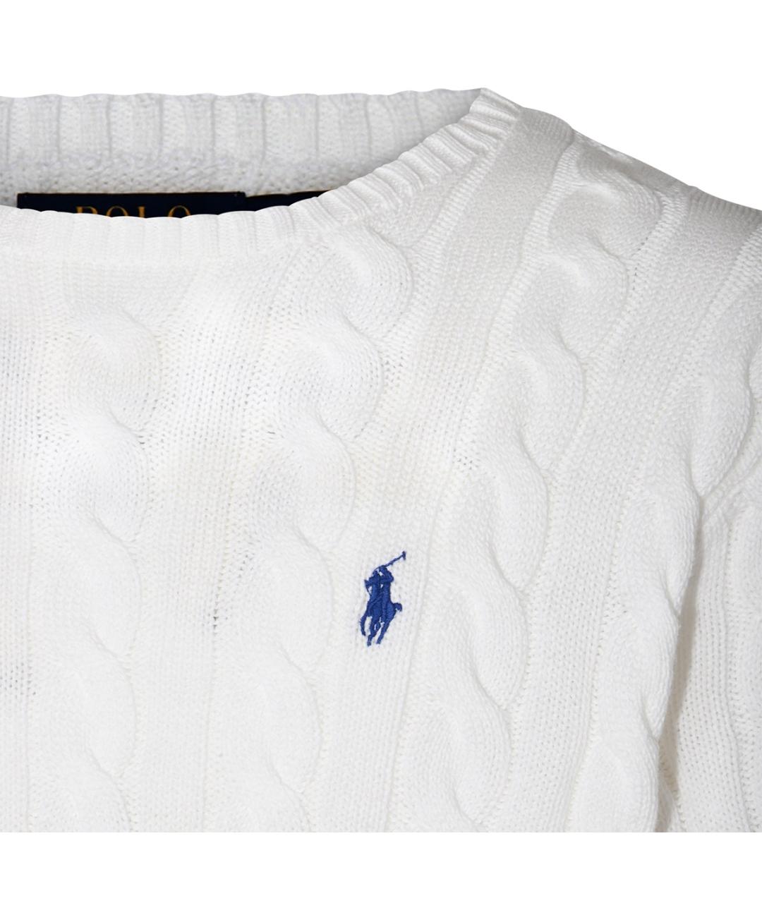 POLO RALPH LAUREN Белый хлопковый джемпер / свитер, фото 3