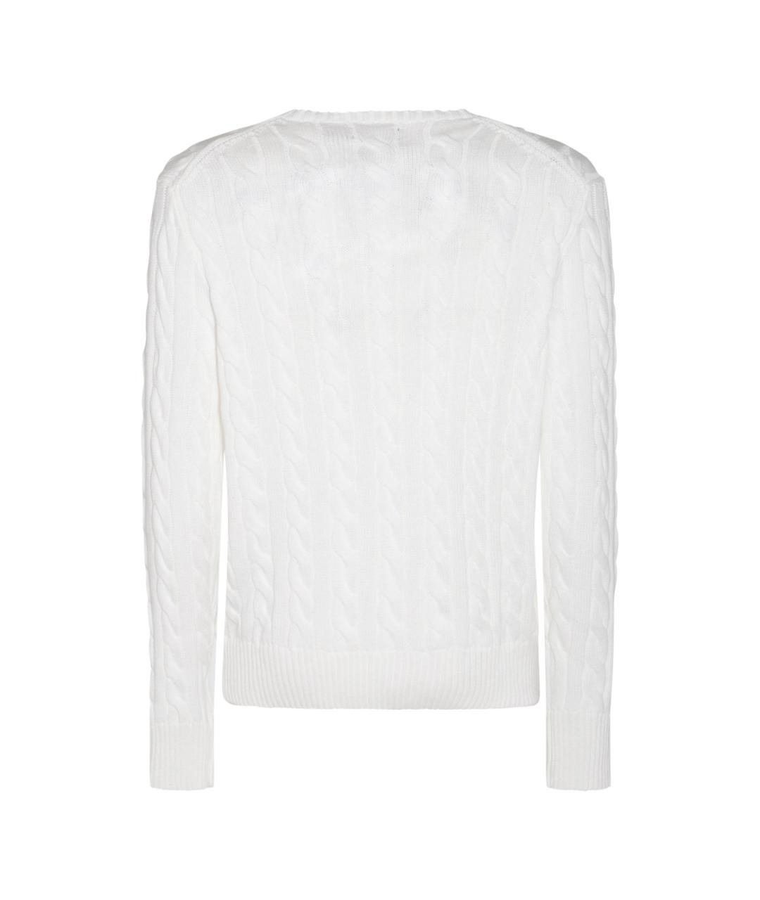 POLO RALPH LAUREN Белый хлопковый джемпер / свитер, фото 2