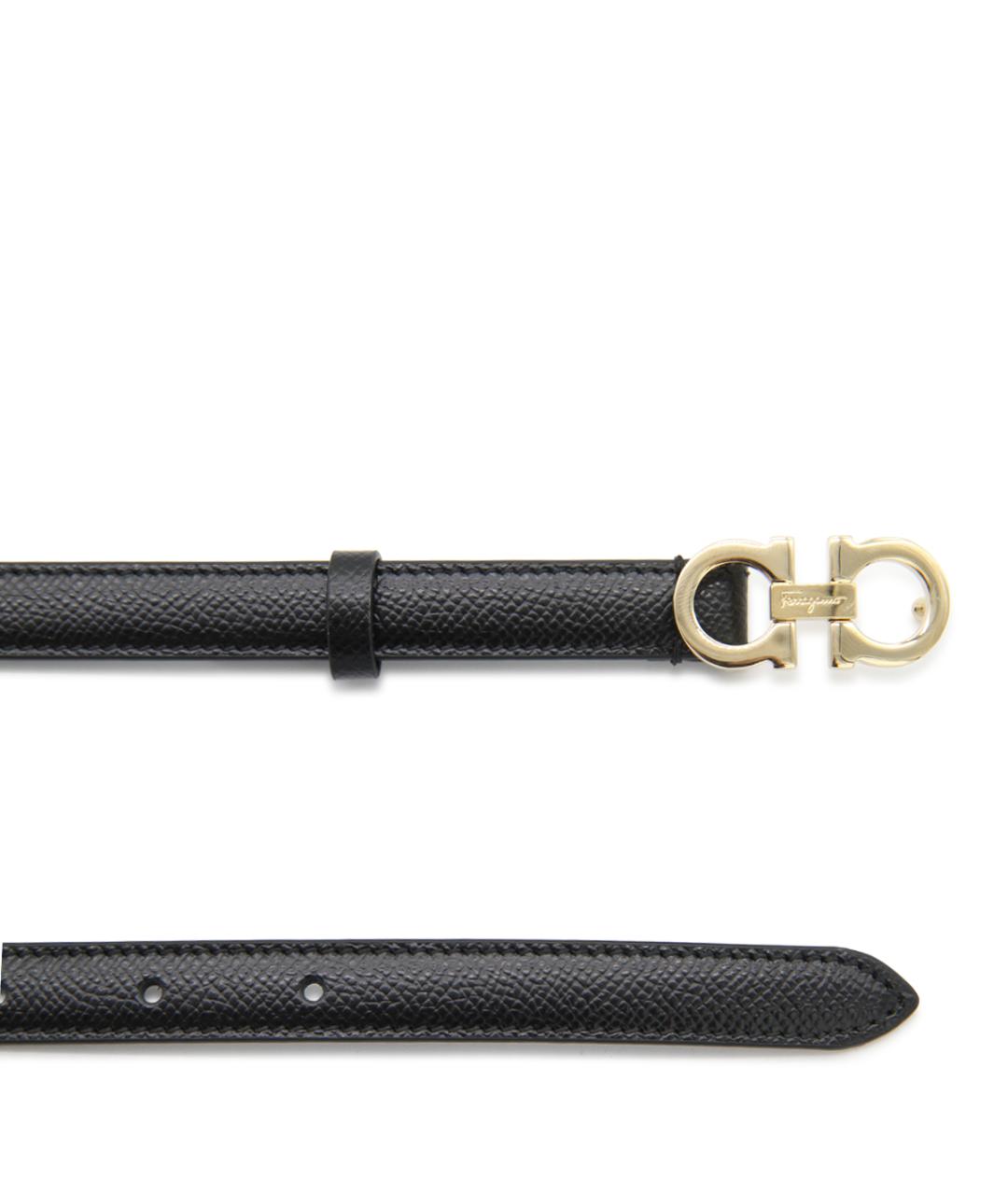 FERRAGAMO Черный кожаный ремень, фото 2