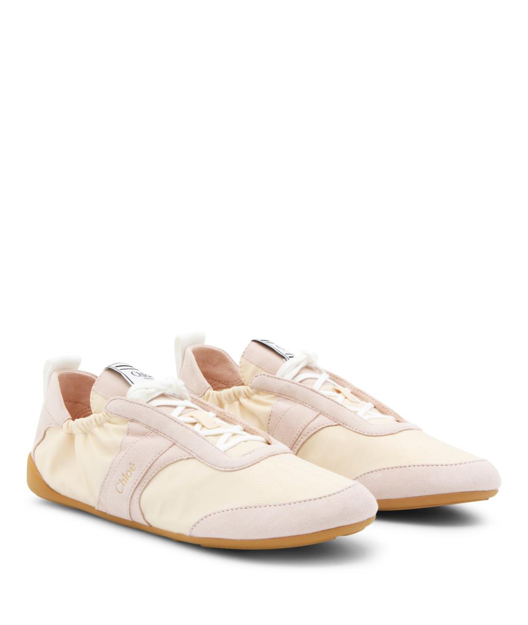 CHLOE Бежевые текстильные кроссовки, фото 2