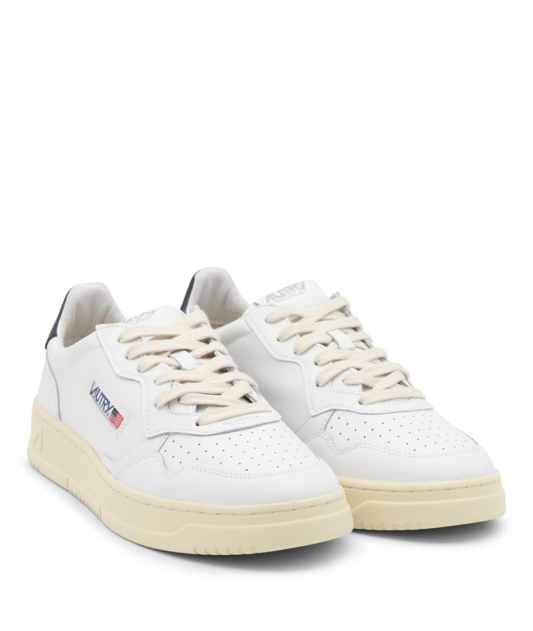 AUTRY Белые кожаные низкие кроссовки / кеды, фото 2
