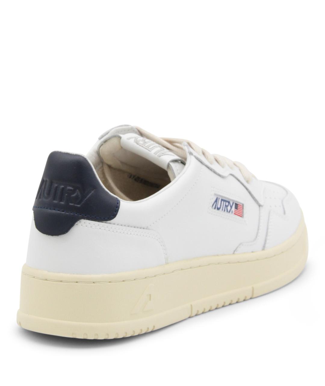 AUTRY Белые кожаные низкие кроссовки / кеды, фото 3