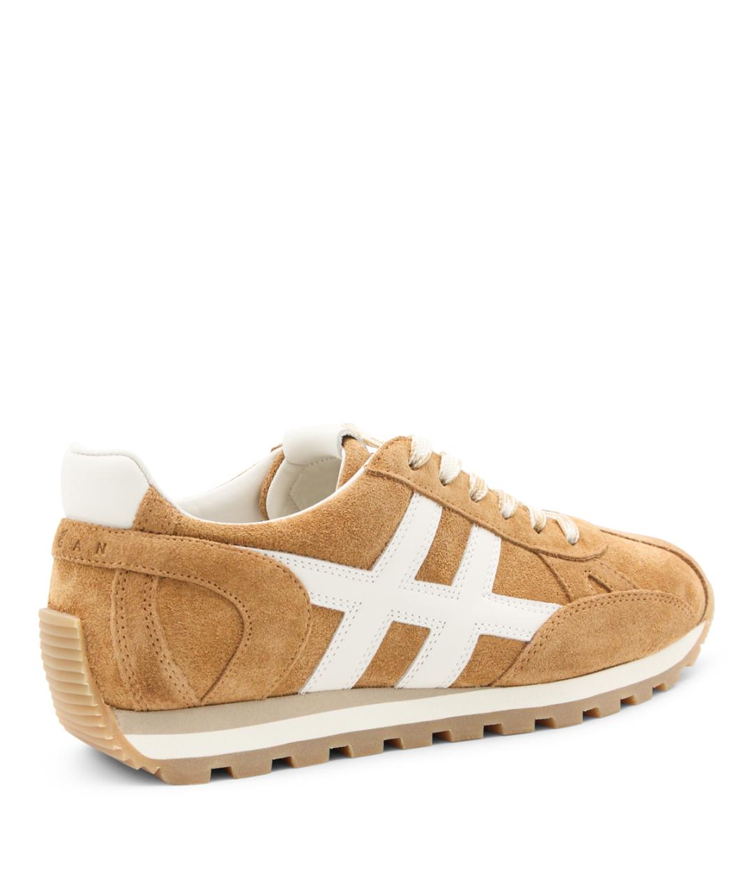 HOGAN Бежевые замшевые кроссовки, фото 3
