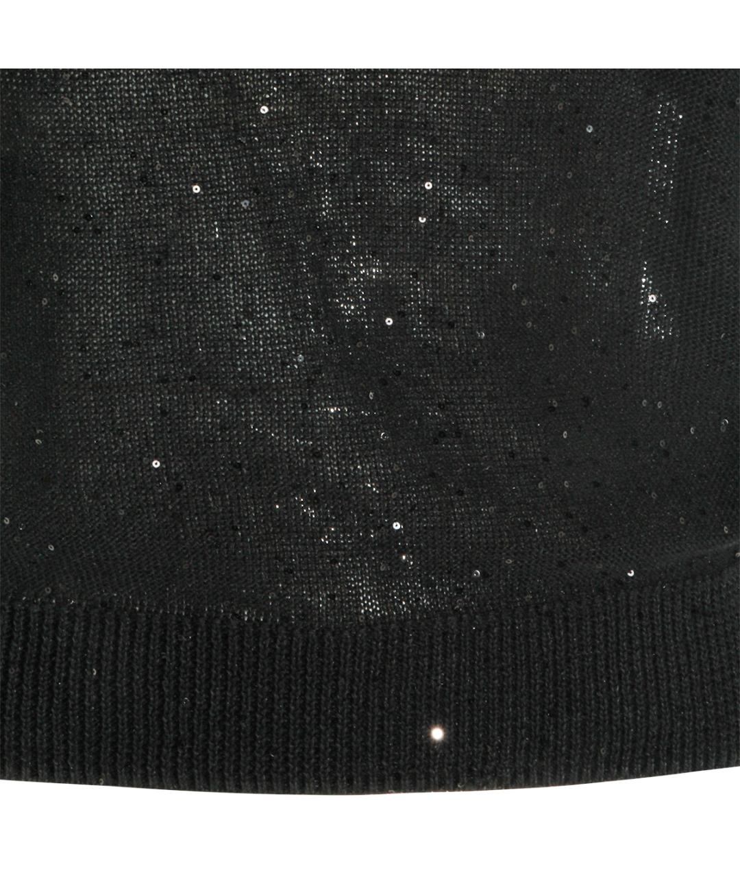 ANTONELLI FIRENZE Черный льняной джемпер / свитер, фото 4