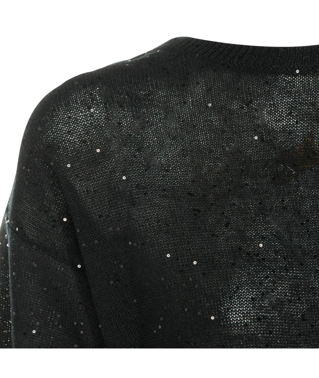 ANTONELLI FIRENZE Черный льняной джемпер / свитер, фото 3