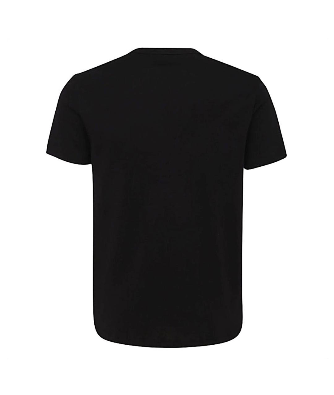 TOM FORD Черная хлопко-эластановая футболка, фото 2