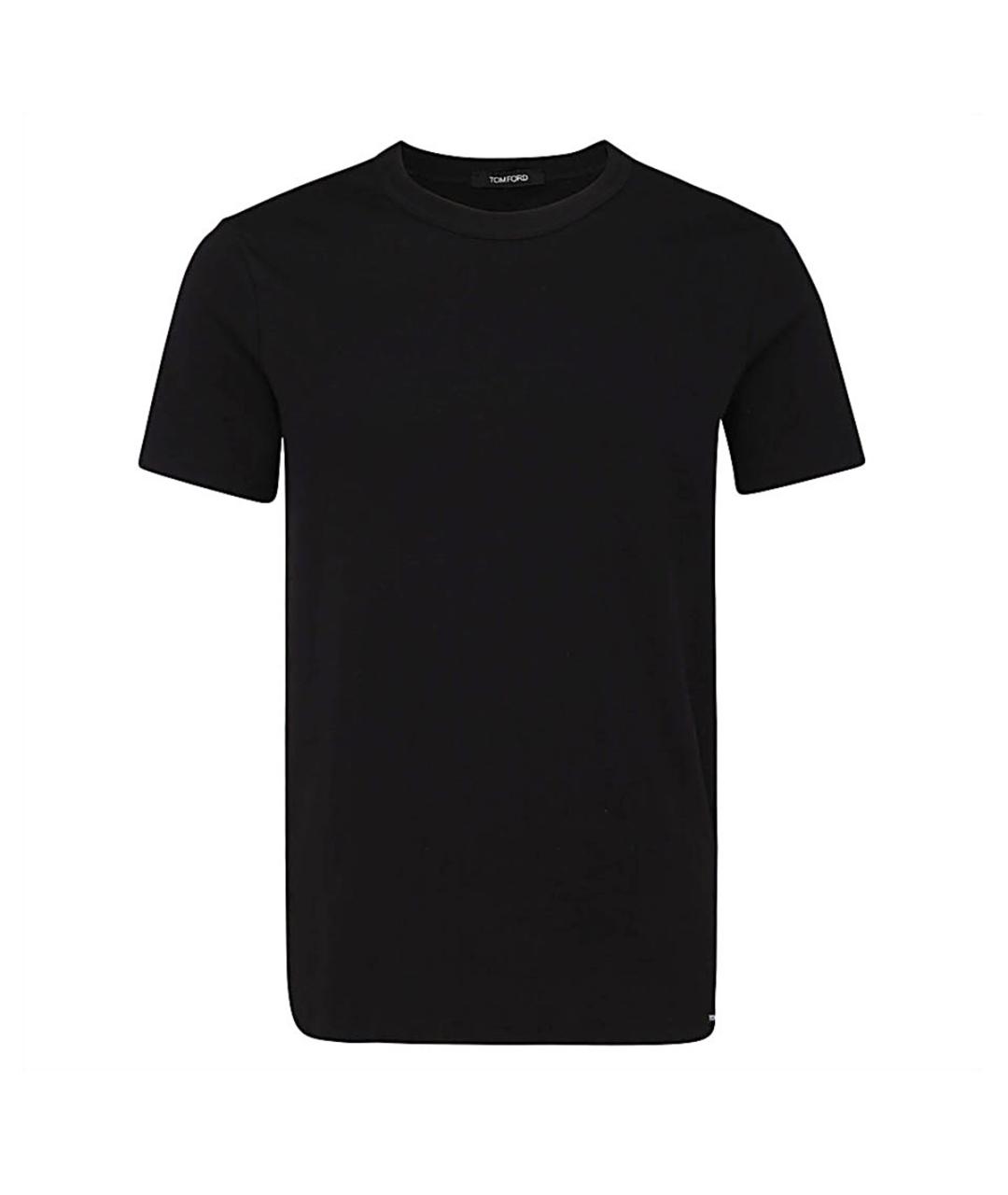 TOM FORD Черная хлопко-эластановая футболка, фото 1