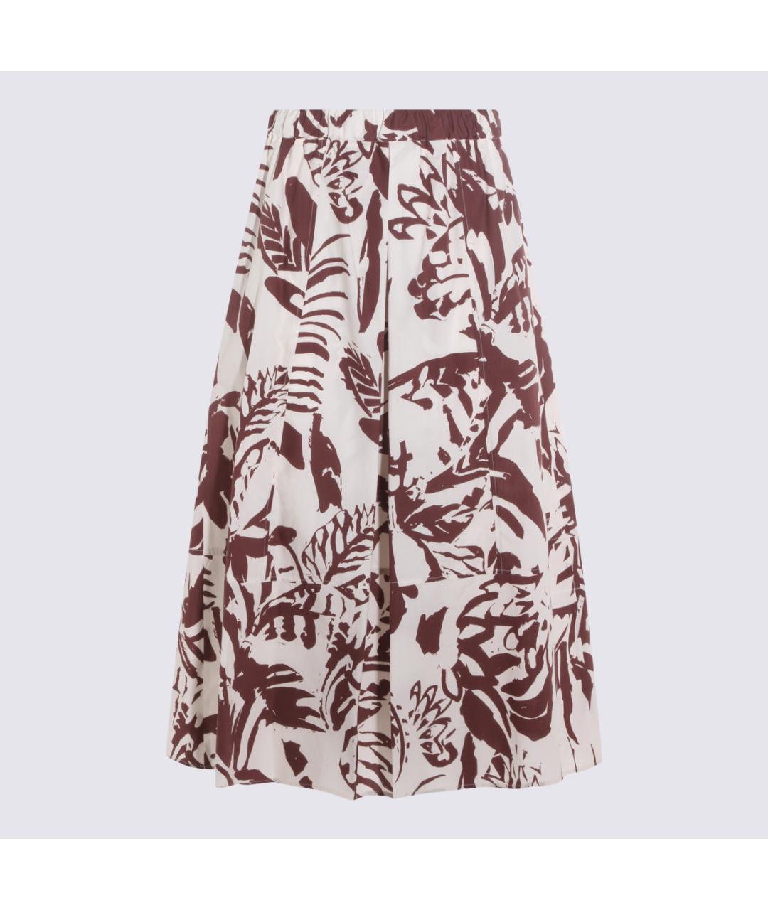 ANTONELLI FIRENZE Коричневая хлопковая юбка миди, фото 2