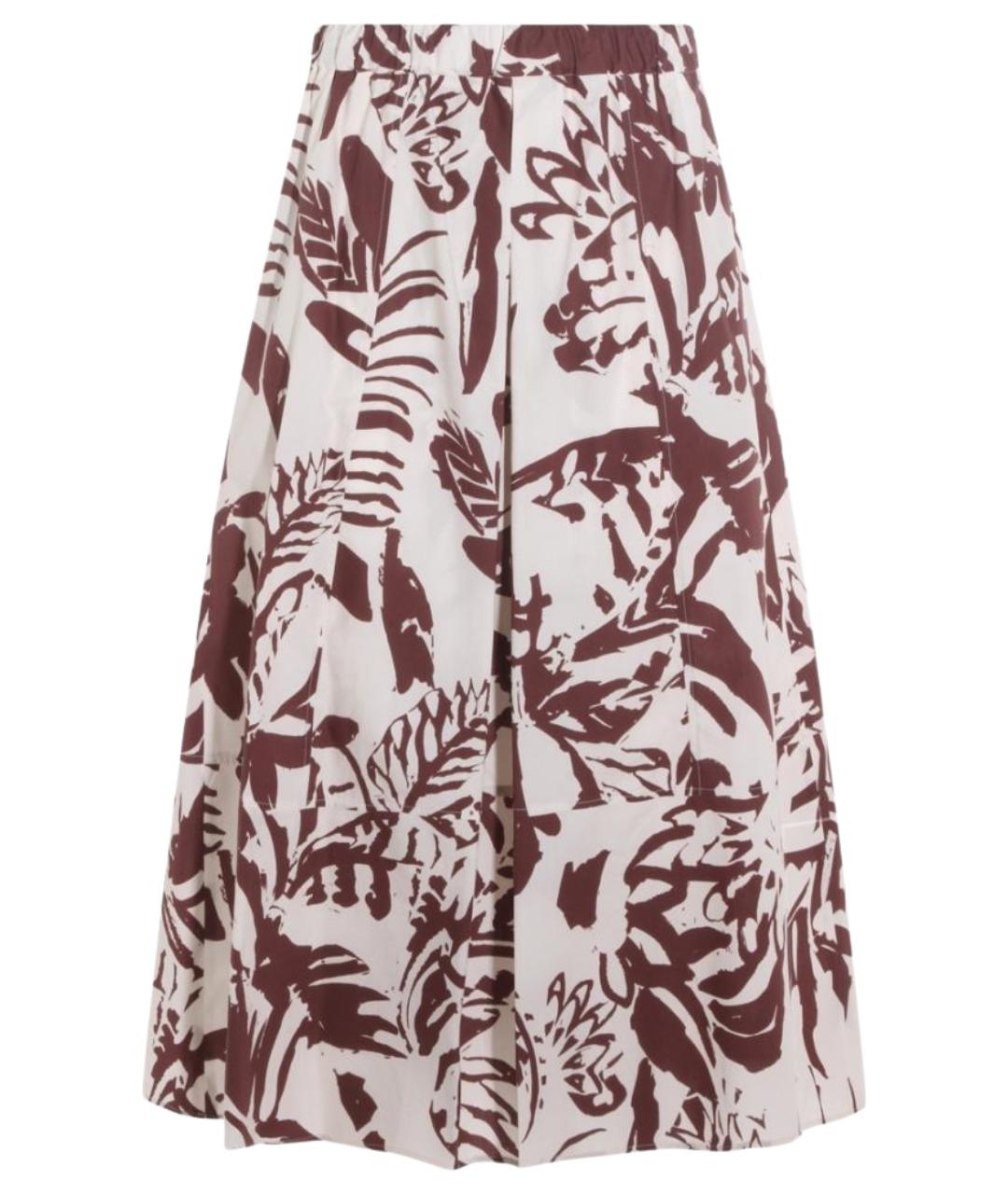 ANTONELLI FIRENZE Коричневая хлопковая юбка миди, фото 1