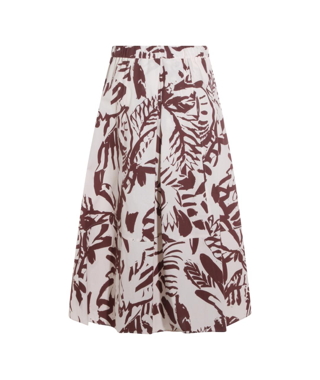 ANTONELLI FIRENZE Коричневая хлопковая юбка миди, фото 3