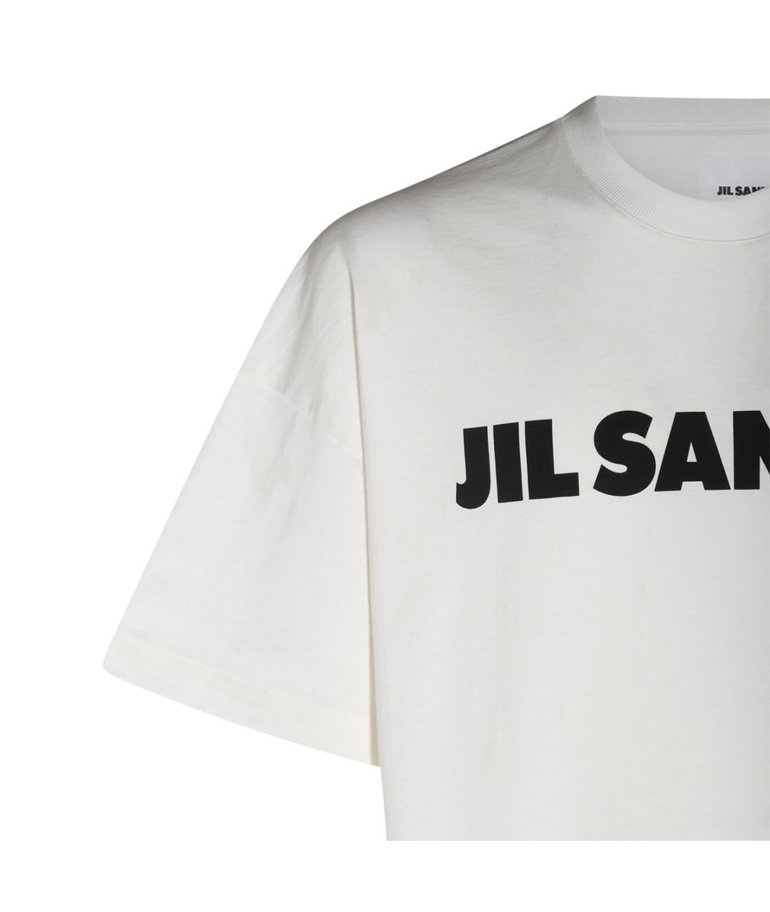 JIL SANDER Белая хлопковая футболка, фото 3