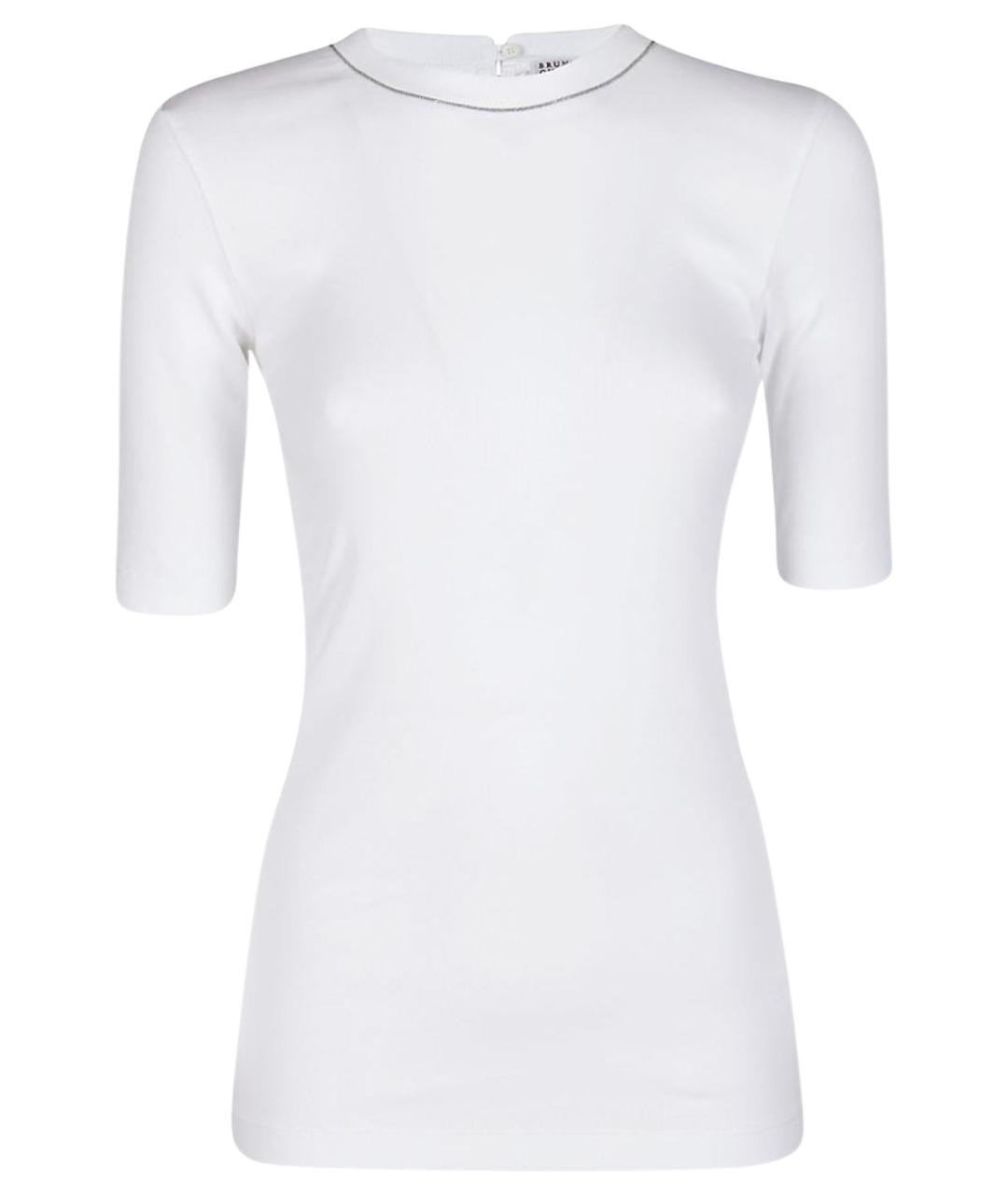 BRUNELLO CUCINELLI Белая хлопковая футболка, фото 1