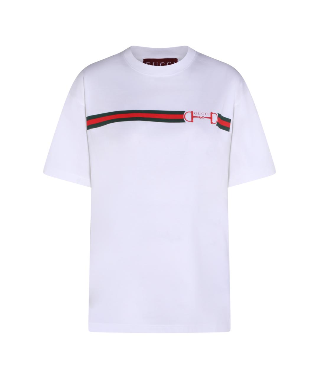 GUCCI Белая хлопковая футболка, фото 1