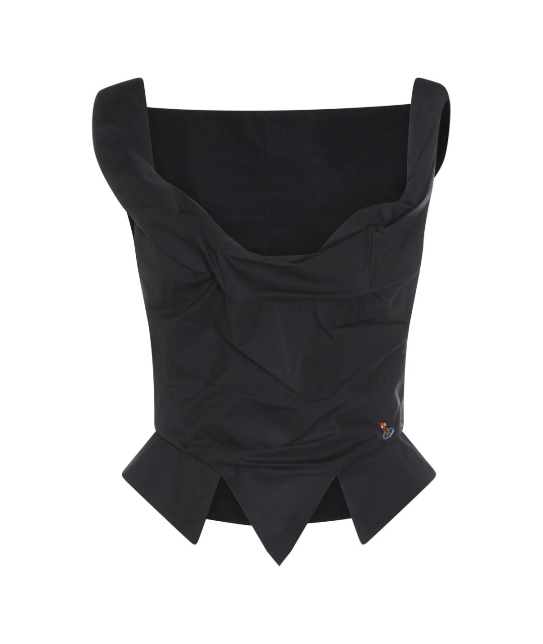 VIVIENNE WESTWOOD Черная хлопковая майка, фото 1