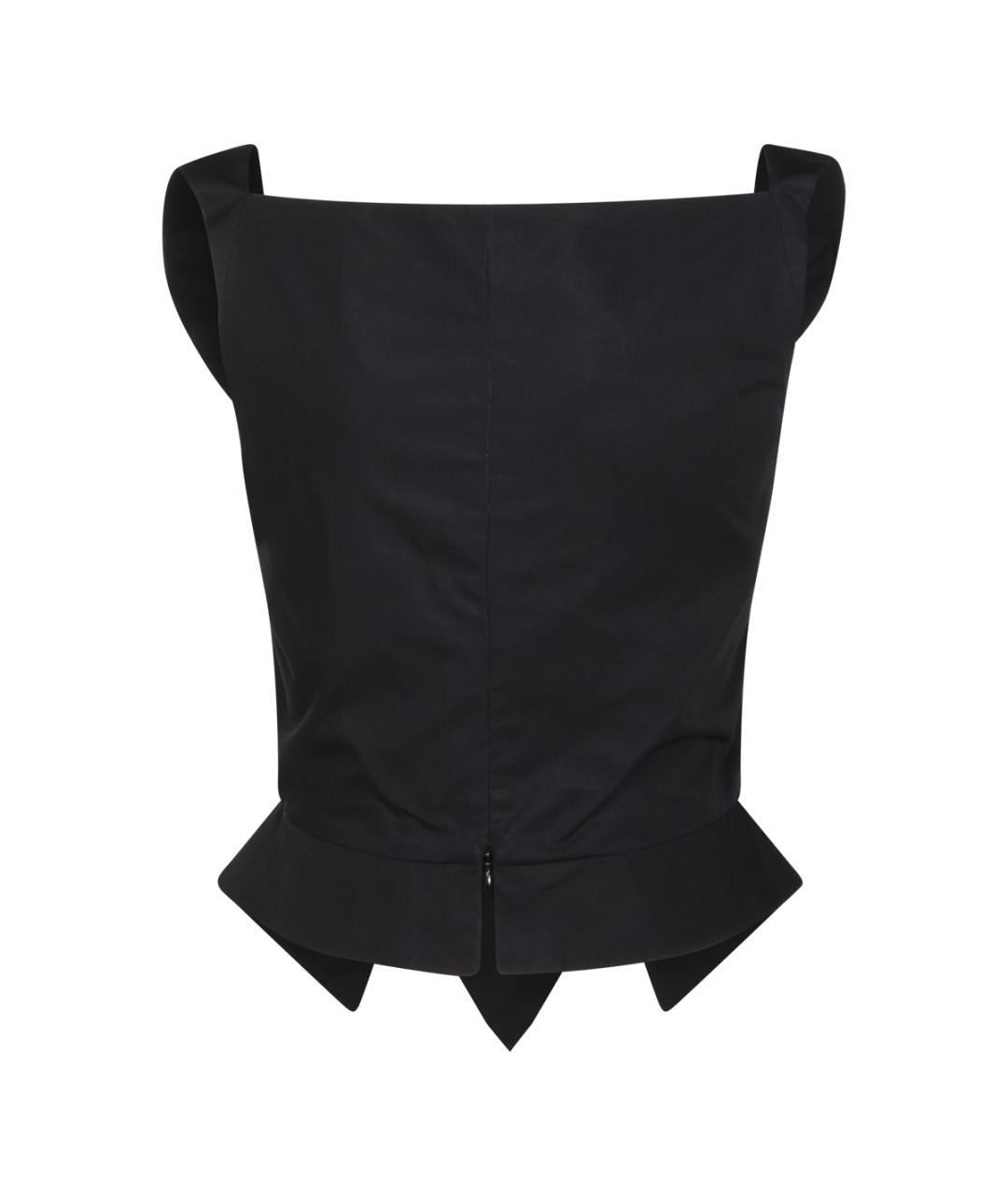 VIVIENNE WESTWOOD Черная хлопковая майка, фото 2