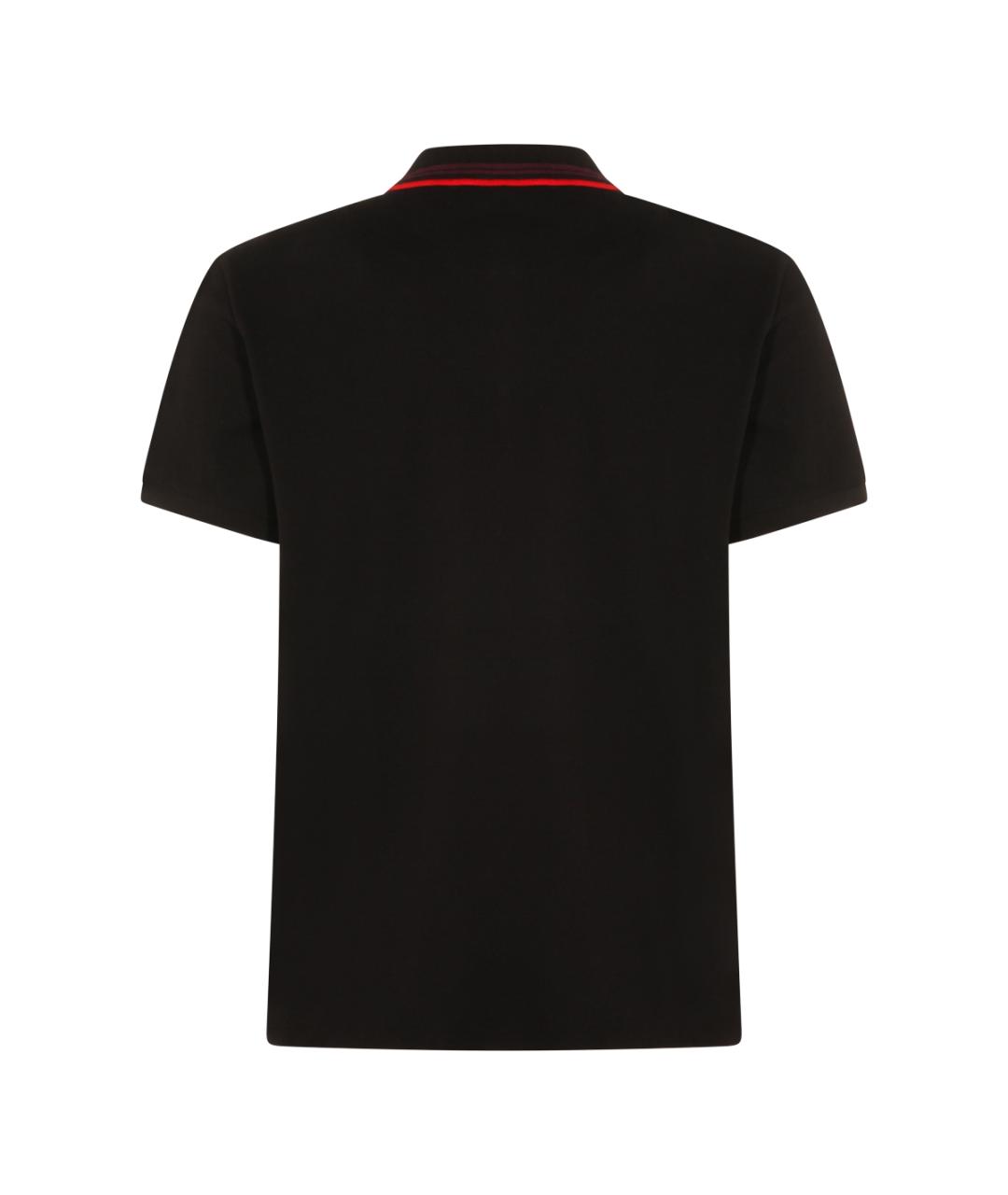 VIVIENNE WESTWOOD Черное хлопковое поло с коротким рукавом, фото 2