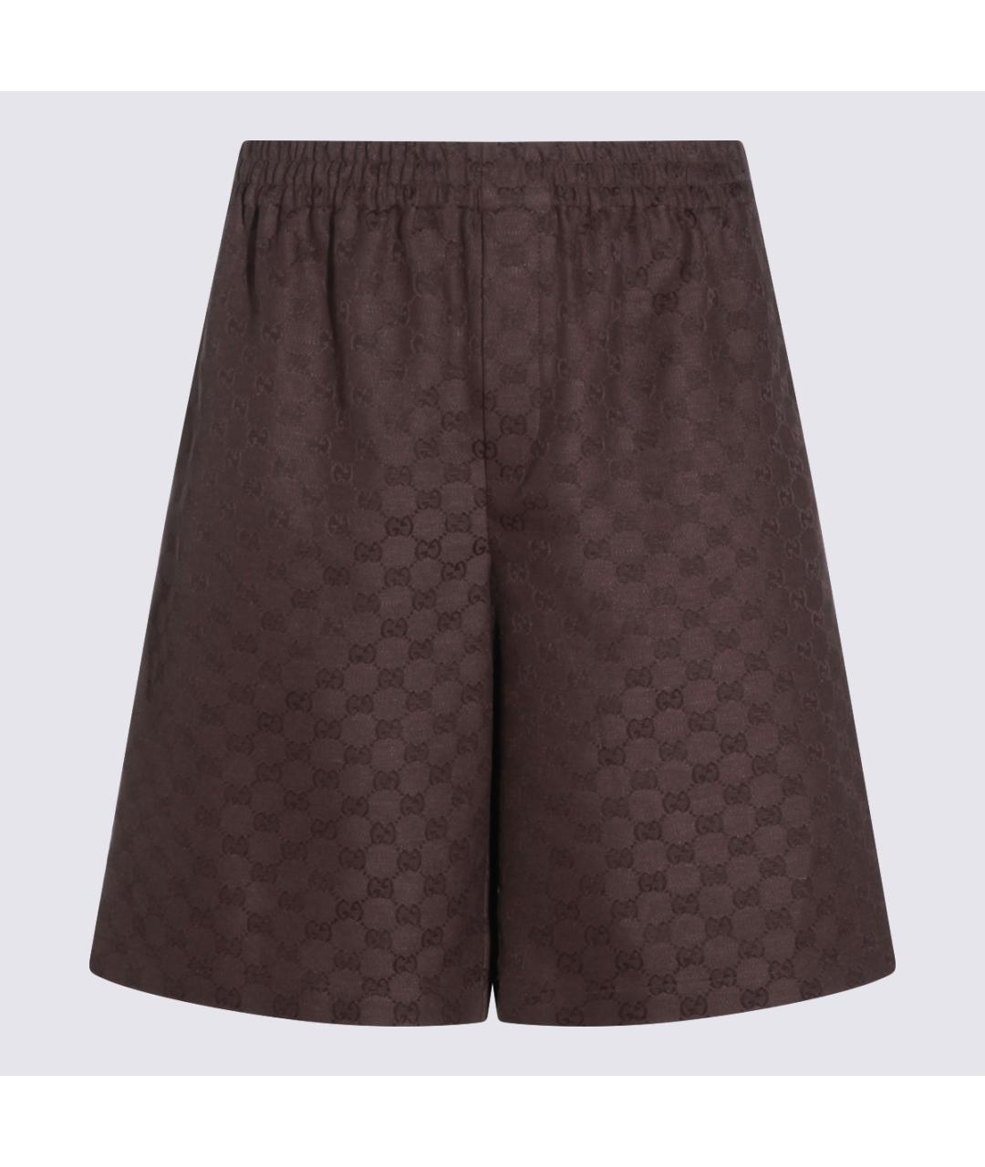 GUCCI Коричневые шорты, фото 2
