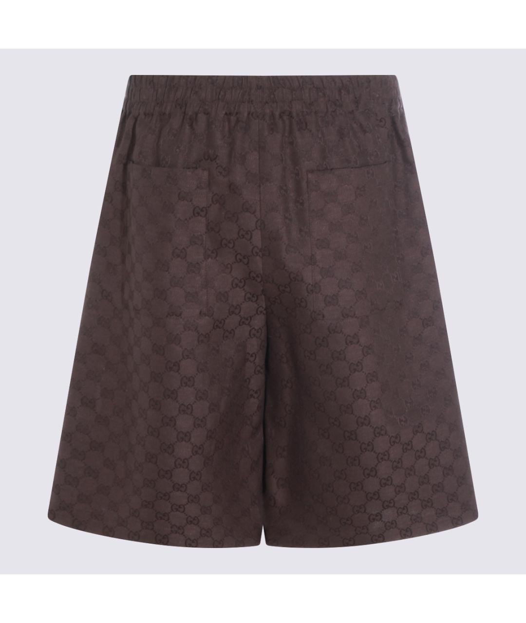 GUCCI Коричневые шорты, фото 3