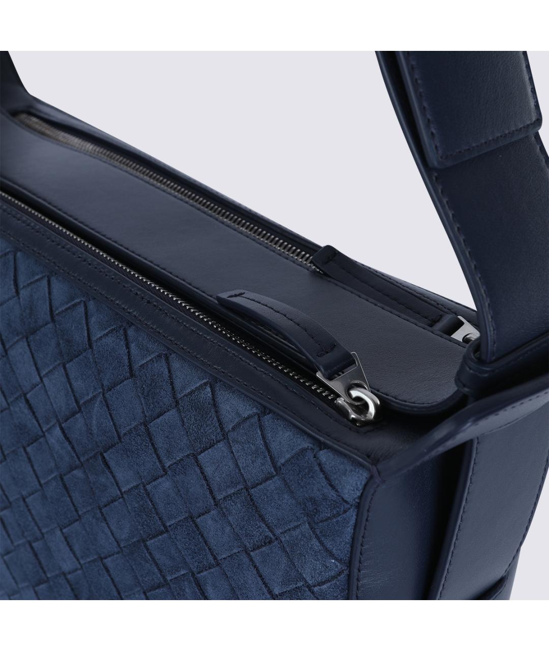 BOTTEGA VENETA Синяя замшевая сумка на плечо, фото 5