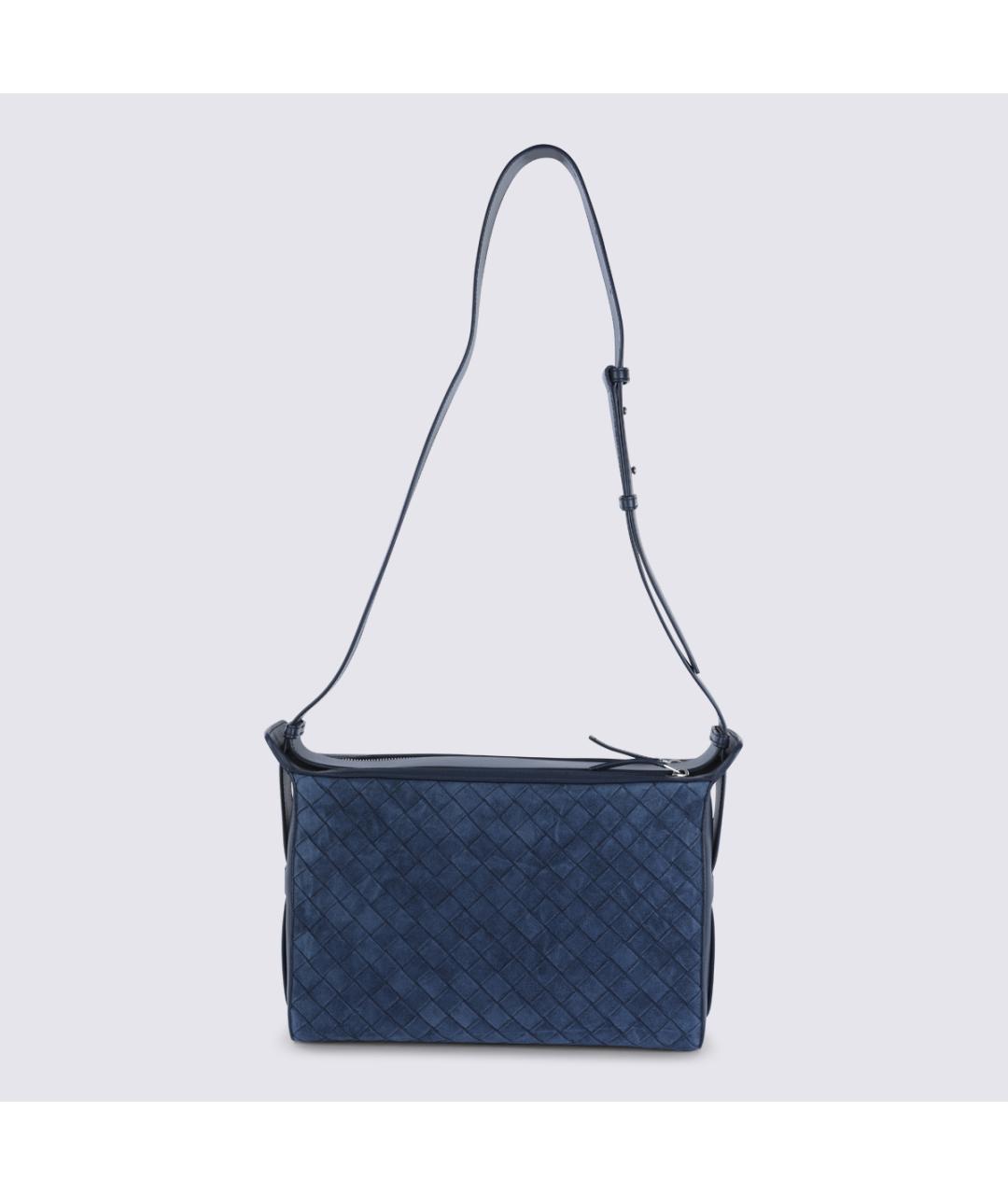 BOTTEGA VENETA Синяя замшевая сумка на плечо, фото 4