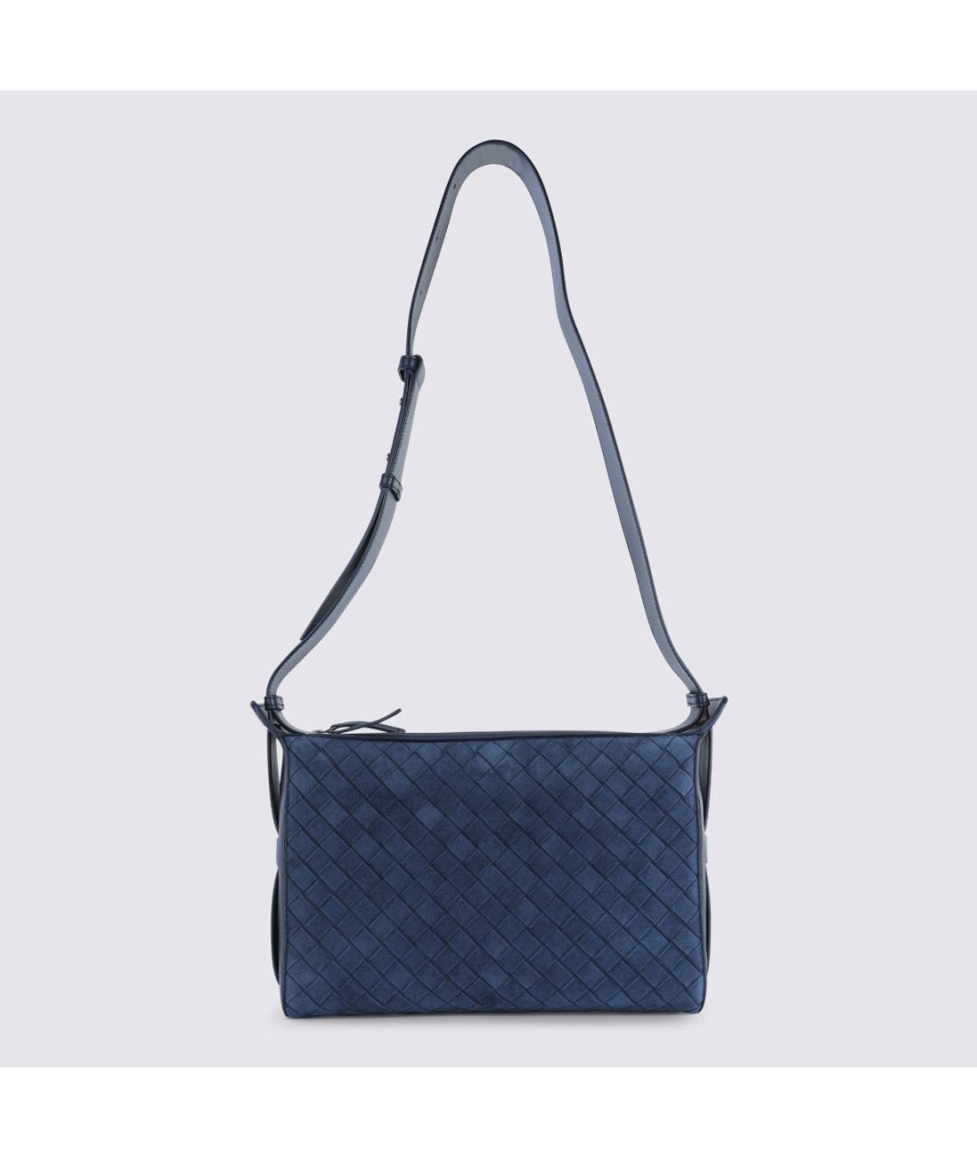 BOTTEGA VENETA Синяя замшевая сумка на плечо, фото 2
