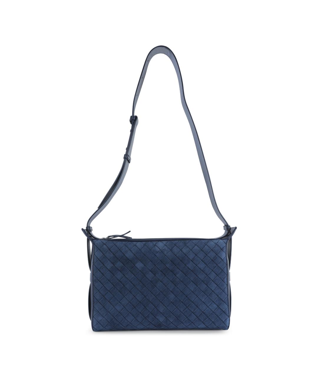 BOTTEGA VENETA Синяя замшевая сумка на плечо, фото 1