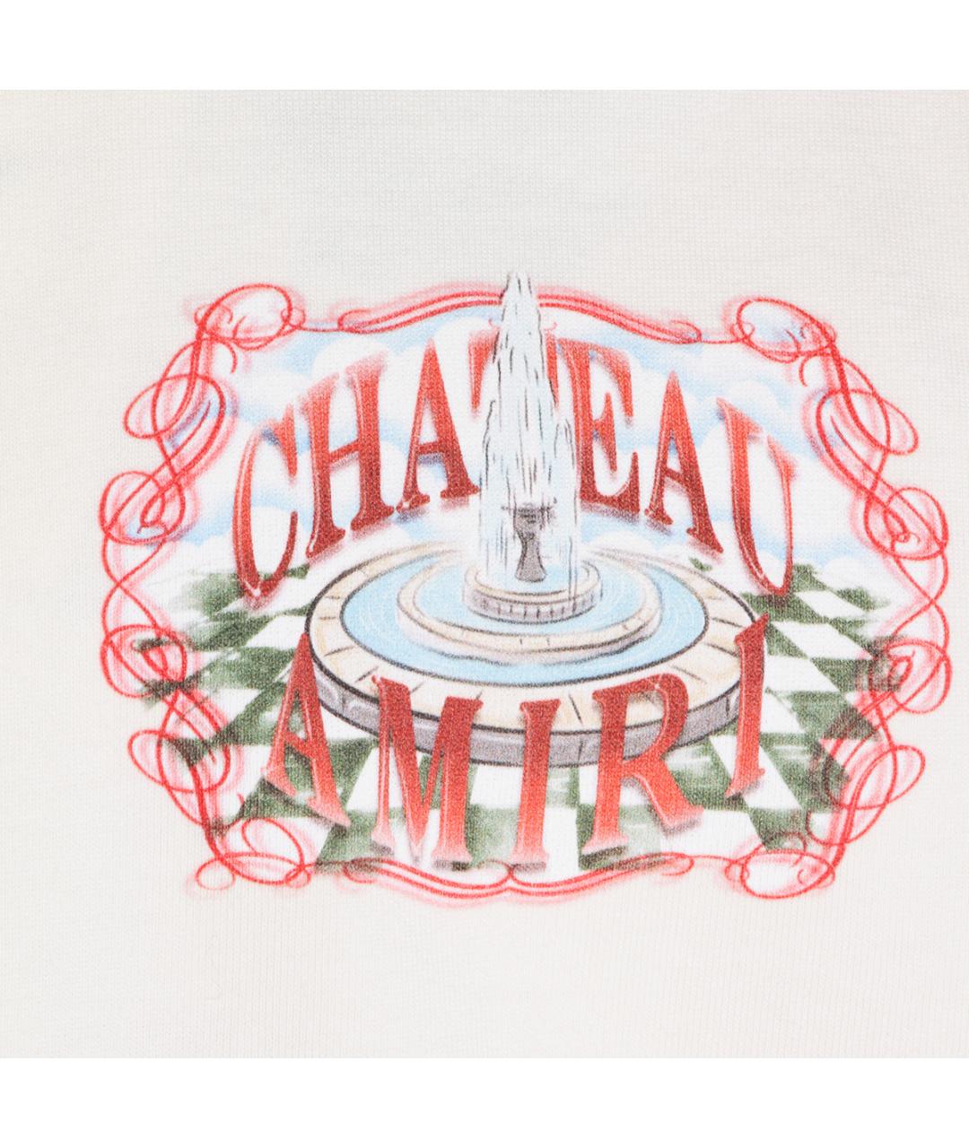 AMIRI Белая хлопковая футболка, фото 3