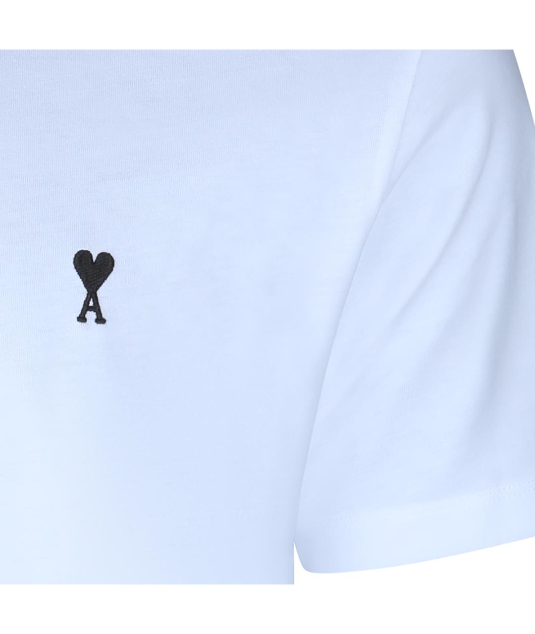 Ami Paris Белая хлопковая футболка, фото 3