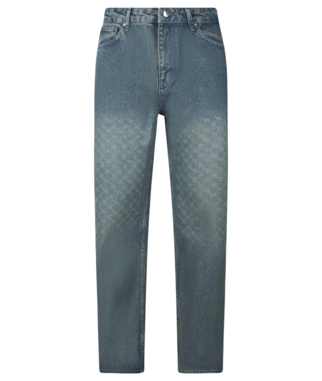 DAILY PAPER Синие хлопковые прямые джинсы, фото 1