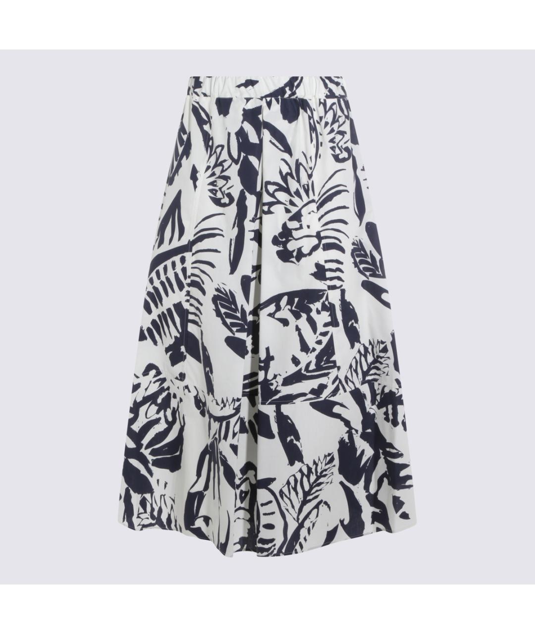 ANTONELLI FIRENZE Синяя хлопковая юбка миди, фото 2