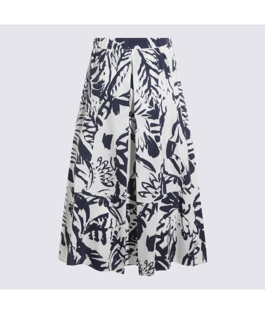 ANTONELLI FIRENZE Синяя хлопковая юбка миди, фото 4