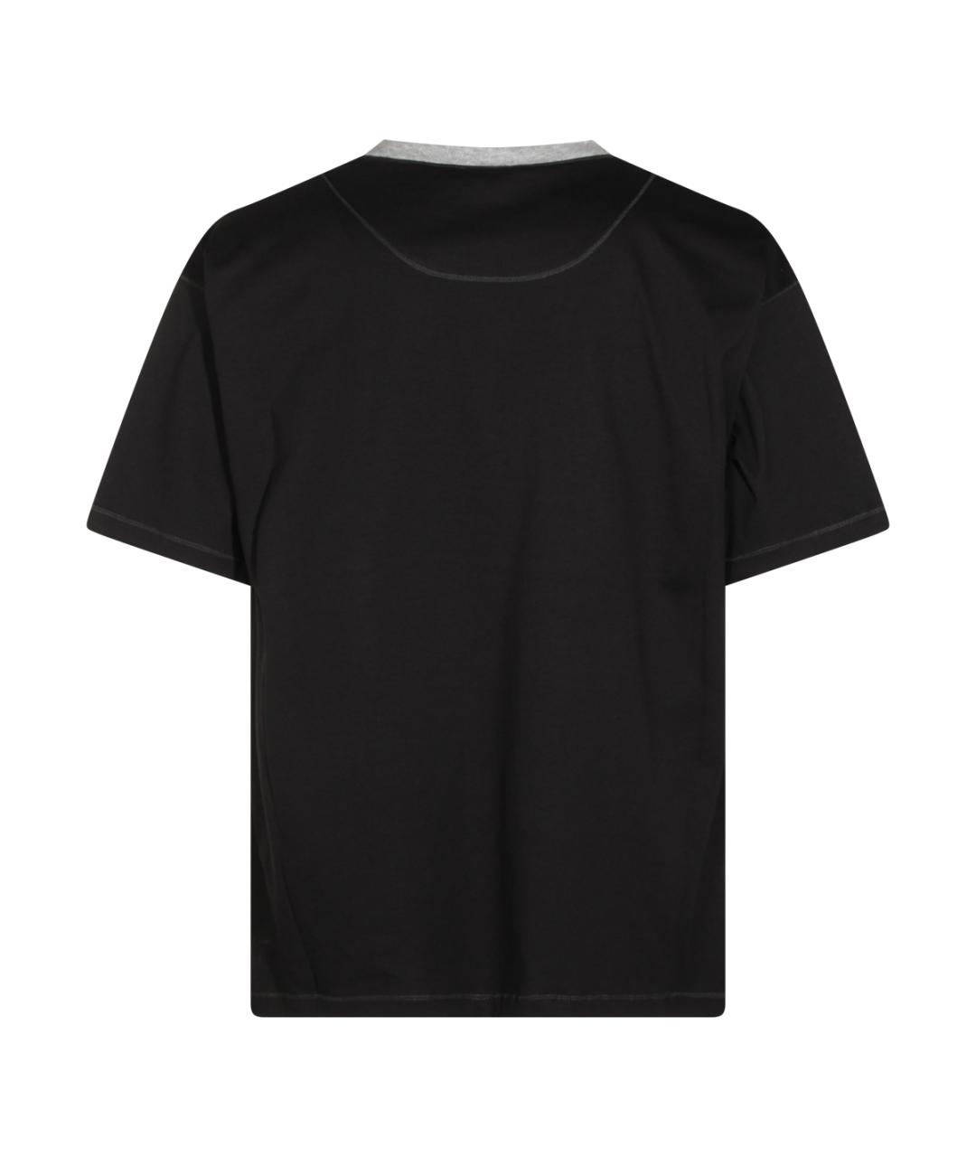DIESEL Черная хлопковая футболка, фото 2