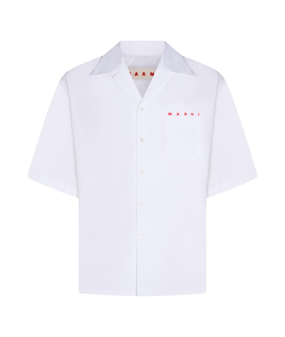 MARNI Белая хлопковая кэжуал рубашка, фото 1