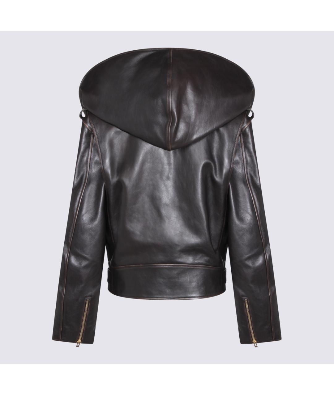 ALAIA Коричневая кожаная куртка, фото 2