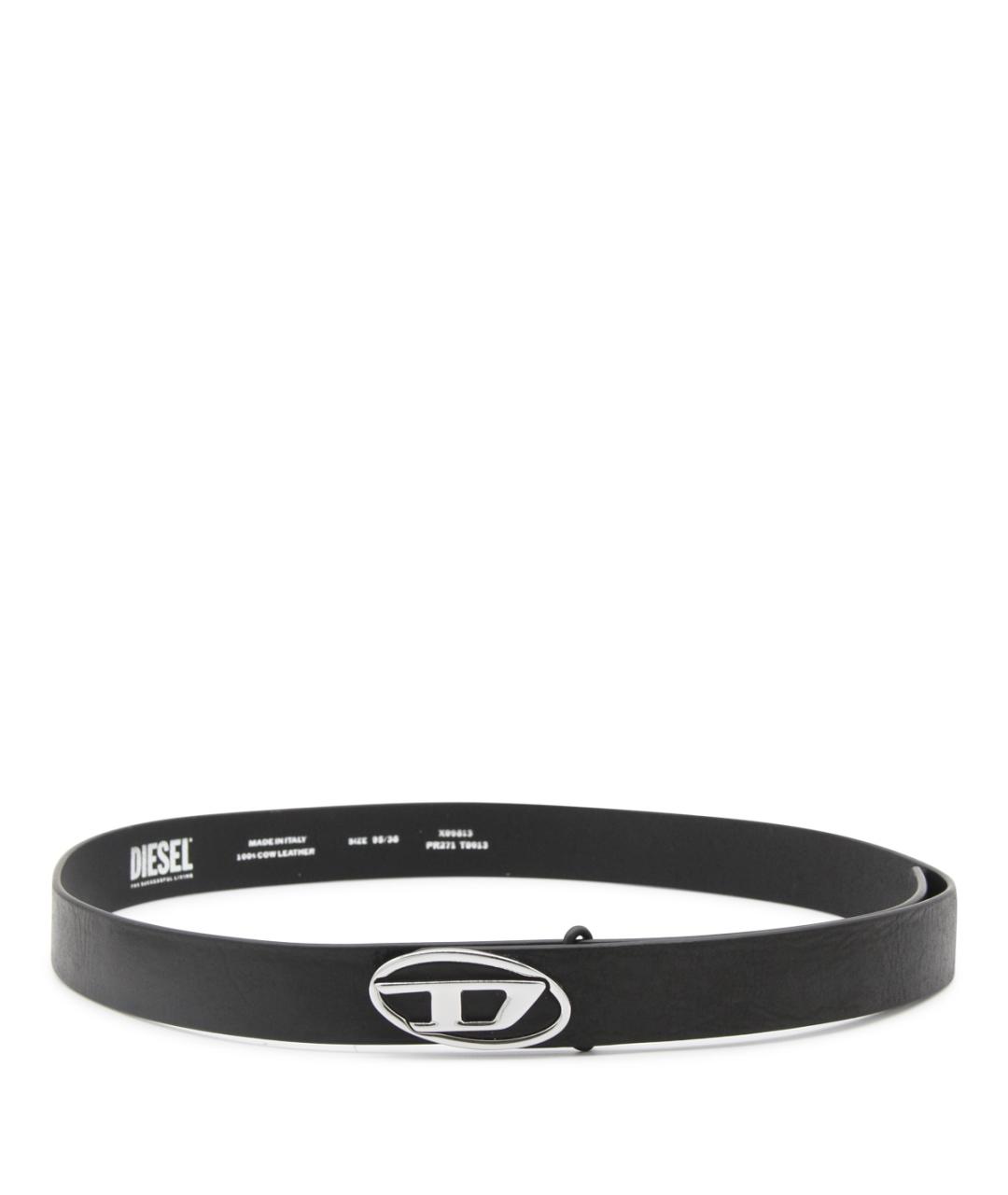 DIESEL Черный кожаный ремень, фото 1