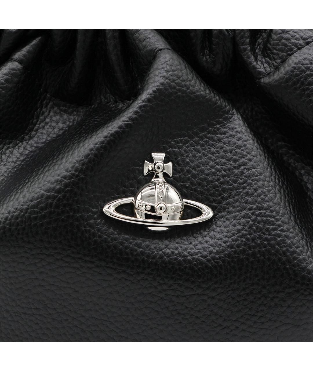 VIVIENNE WESTWOOD Черная сумка через плечо из искусственной кожи, фото 4