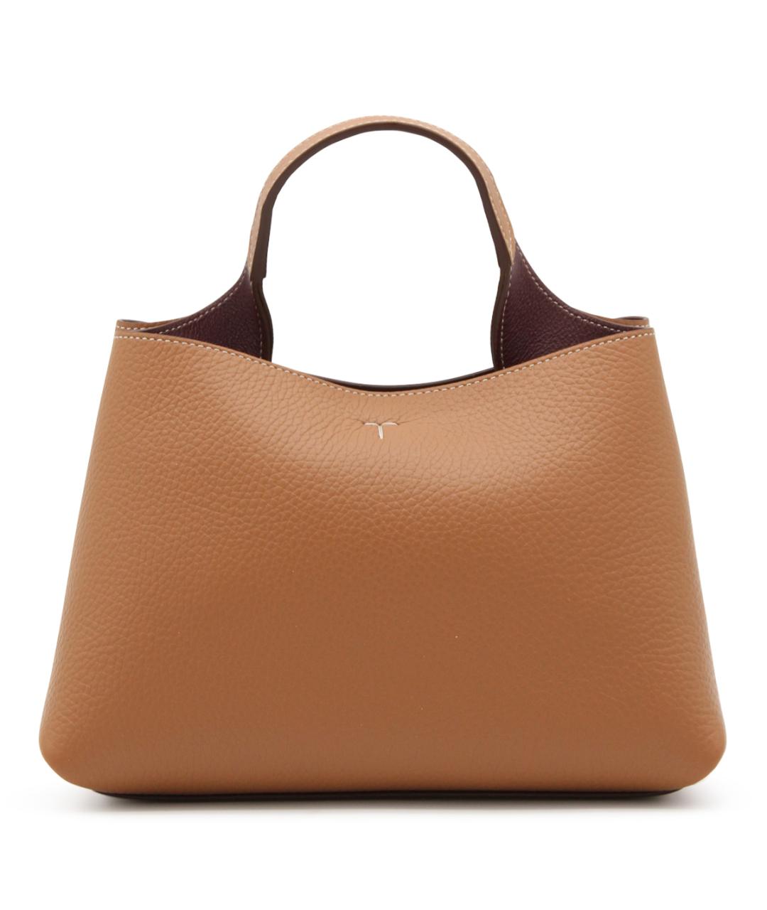 TOD'S Коричневая кожаная сумка тоут, фото 3