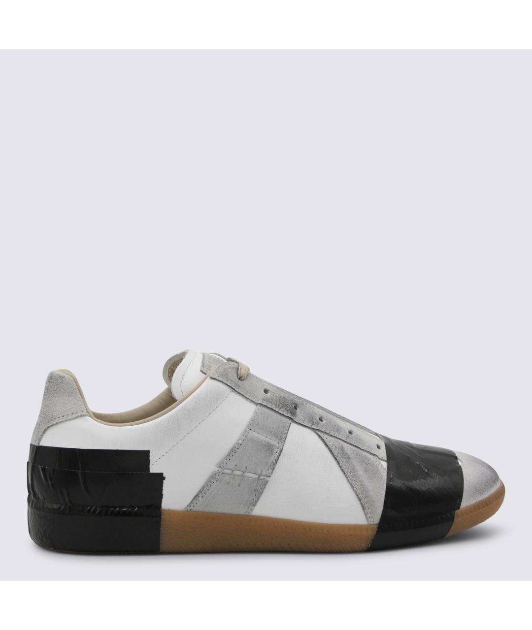 MAISON MARGIELA Мульти кожаные низкие кроссовки / кеды, фото 2