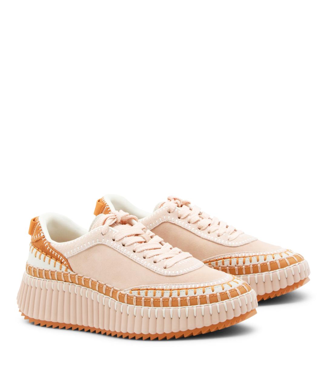 CHLOE Розовые замшевые кроссовки, фото 2