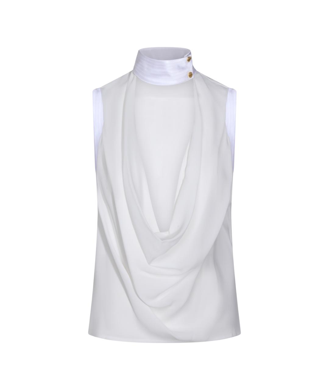 ELISABETTA FRANCHI Белая вискозная блузы, фото 1