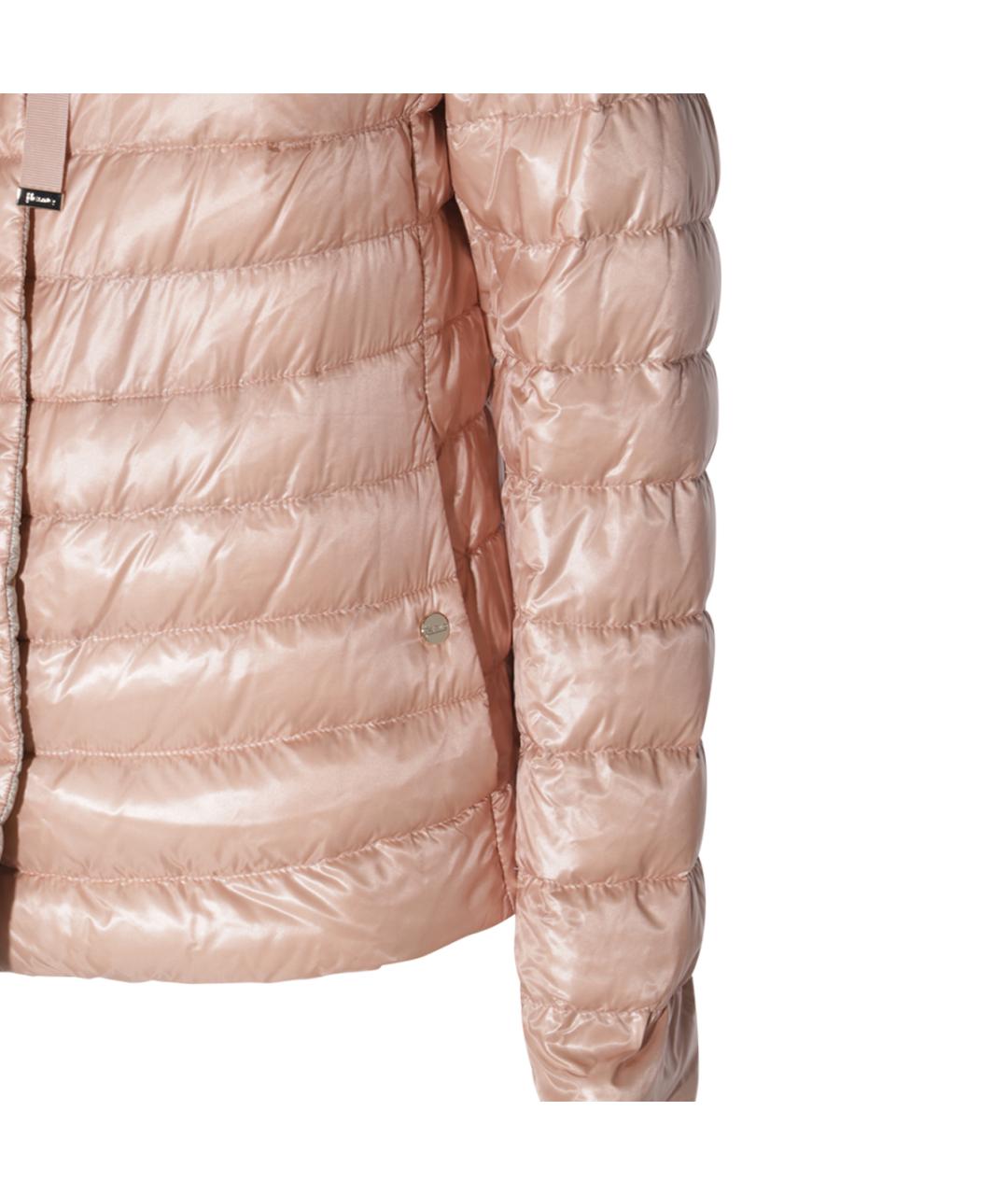HERNO Розовый полиамидовый пуховик, фото 3