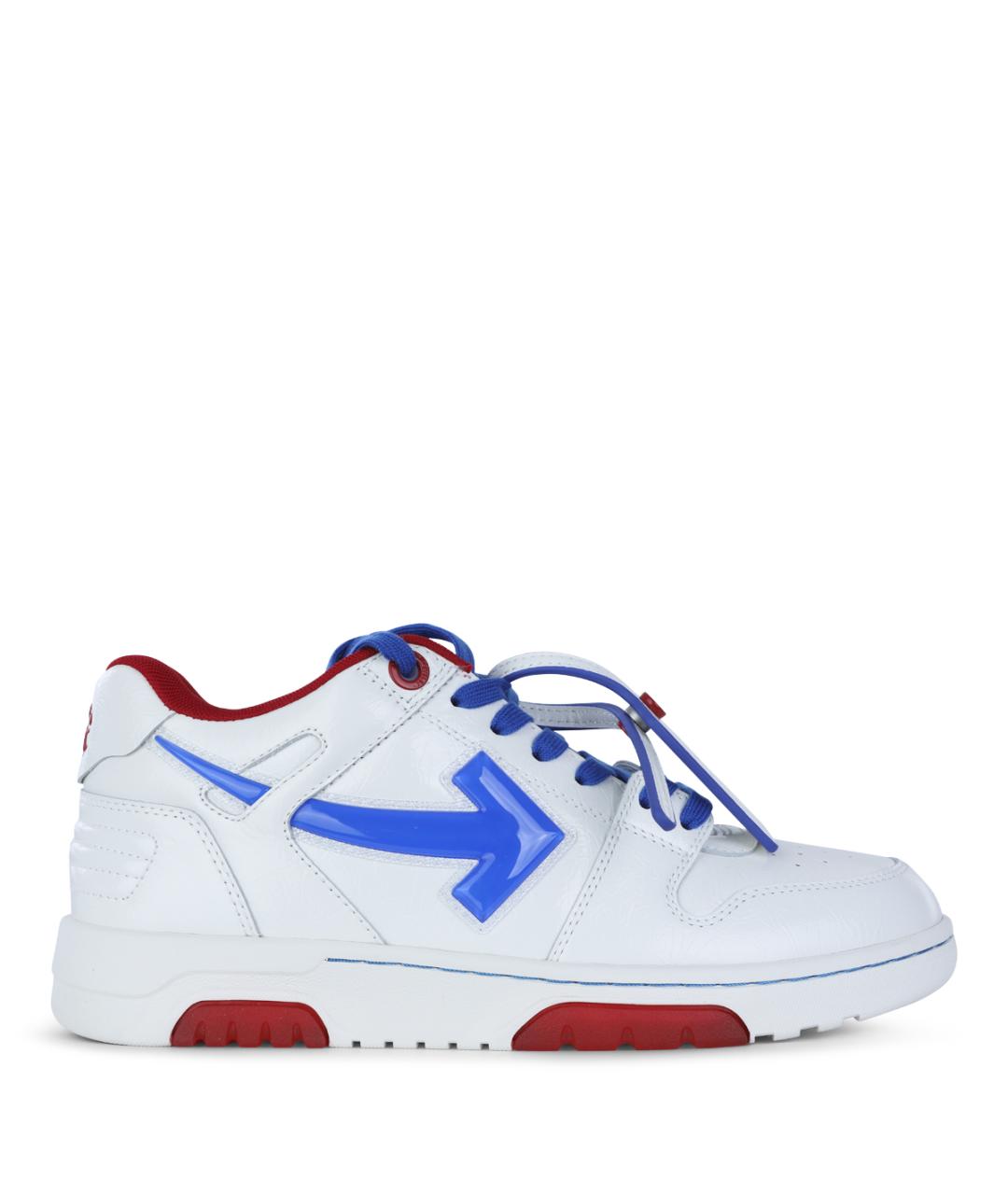 OFF-WHITE Белые кожаные низкие кроссовки / кеды, фото 1