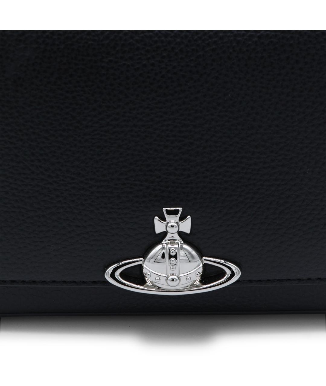 VIVIENNE WESTWOOD Черная сумка через плечо из искусственной кожи, фото 4